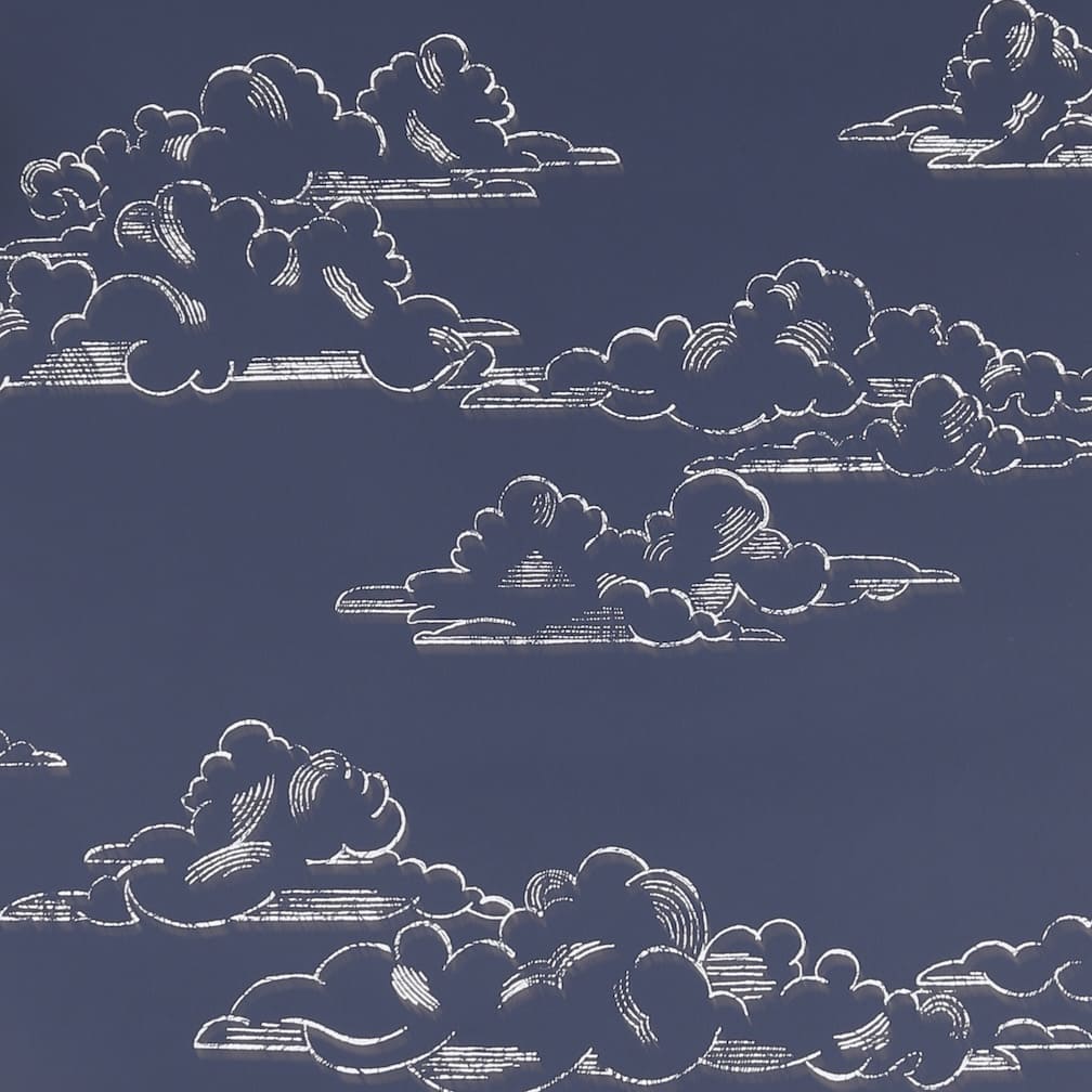 Superfresco Vintage Clouds Navy Wallpaper
