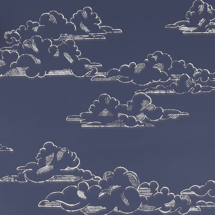 Superfresco Vintage Clouds Navy Wallpaper