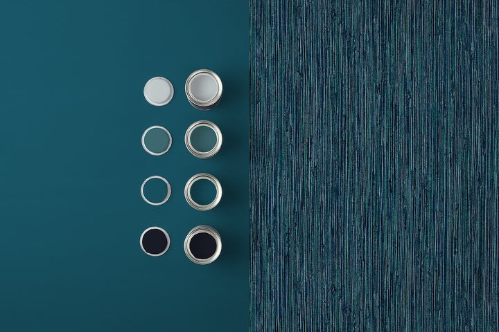 Graham & Brown Grasscloth Texture Teal Wallpaper