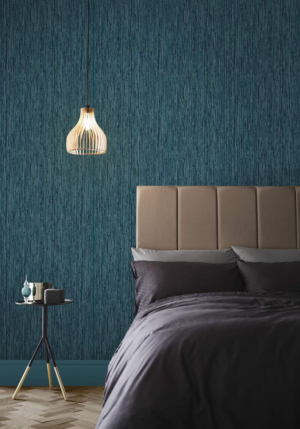 Graham & Brown Grasscloth Texture Teal Wallpaper