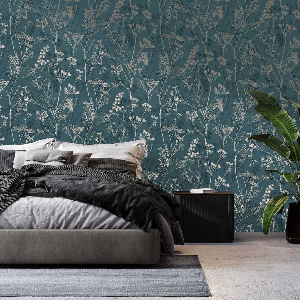 Superfresco Hedegrow Teal Wallpaper