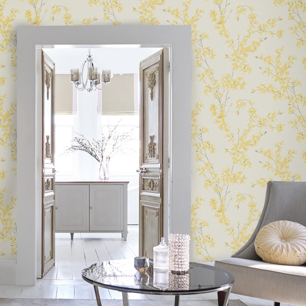 Laura Ashley Forstyhia Sunshine Wallpaper