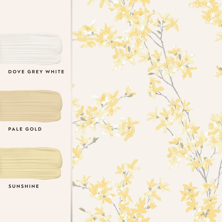 Laura Ashley Forstyhia Sunshine Wallpaper