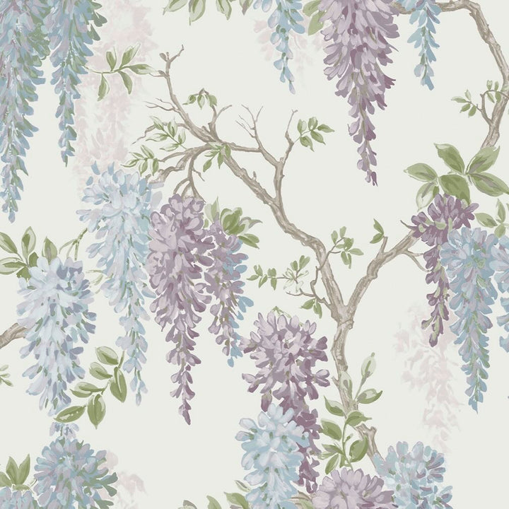 Laura Ashley Wisteria Gardens Pale Iris Wallpaper