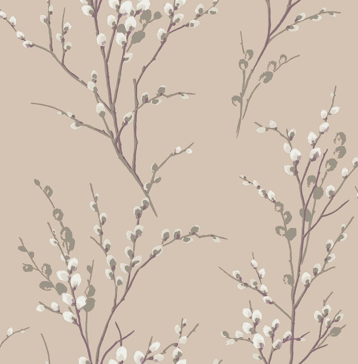 Laura Ashley Pussy Willow Natural Wallpaper