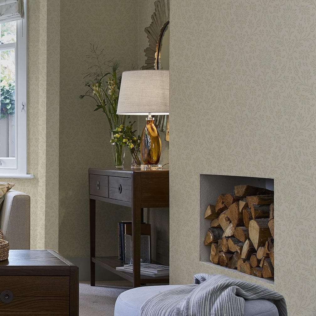 Laura Ashley Annecy Linen Wallpaper