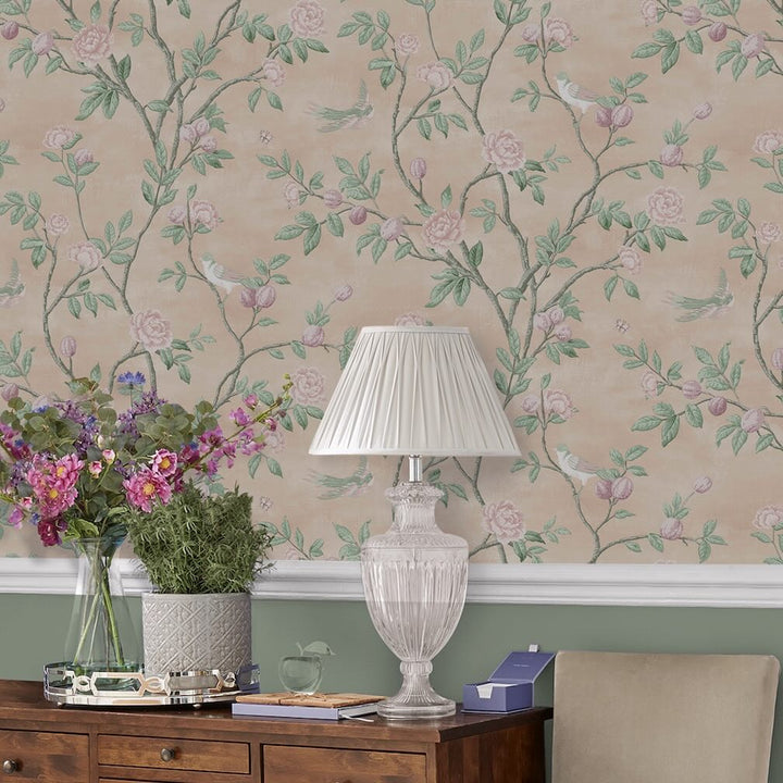 Laura Ashley Eglantine Blush Wallpaper