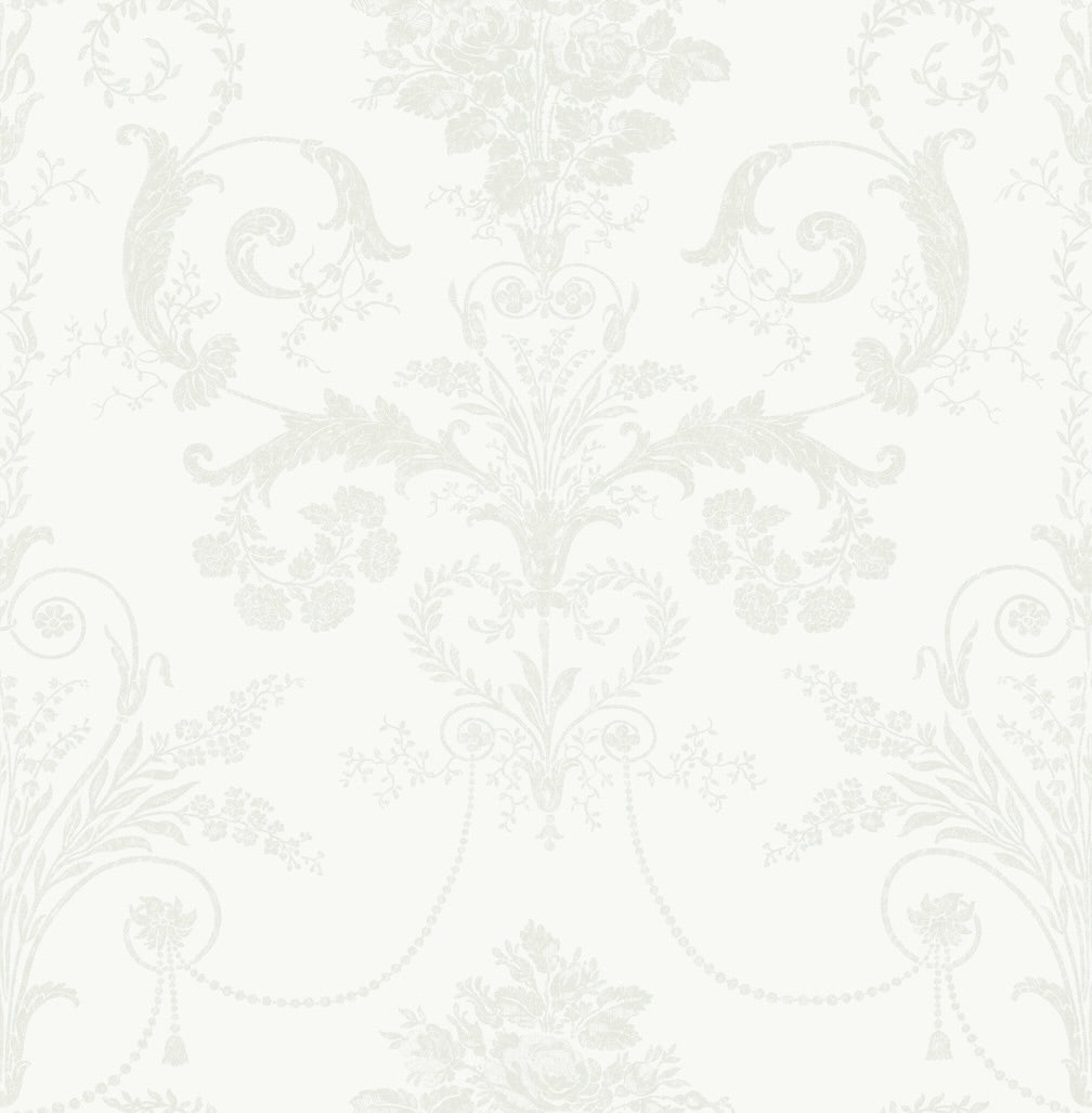 Laura Ashley Josette White Wallpaper