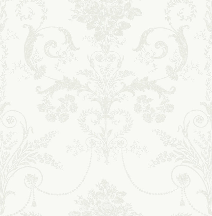 Laura Ashley Josette White Wallpaper