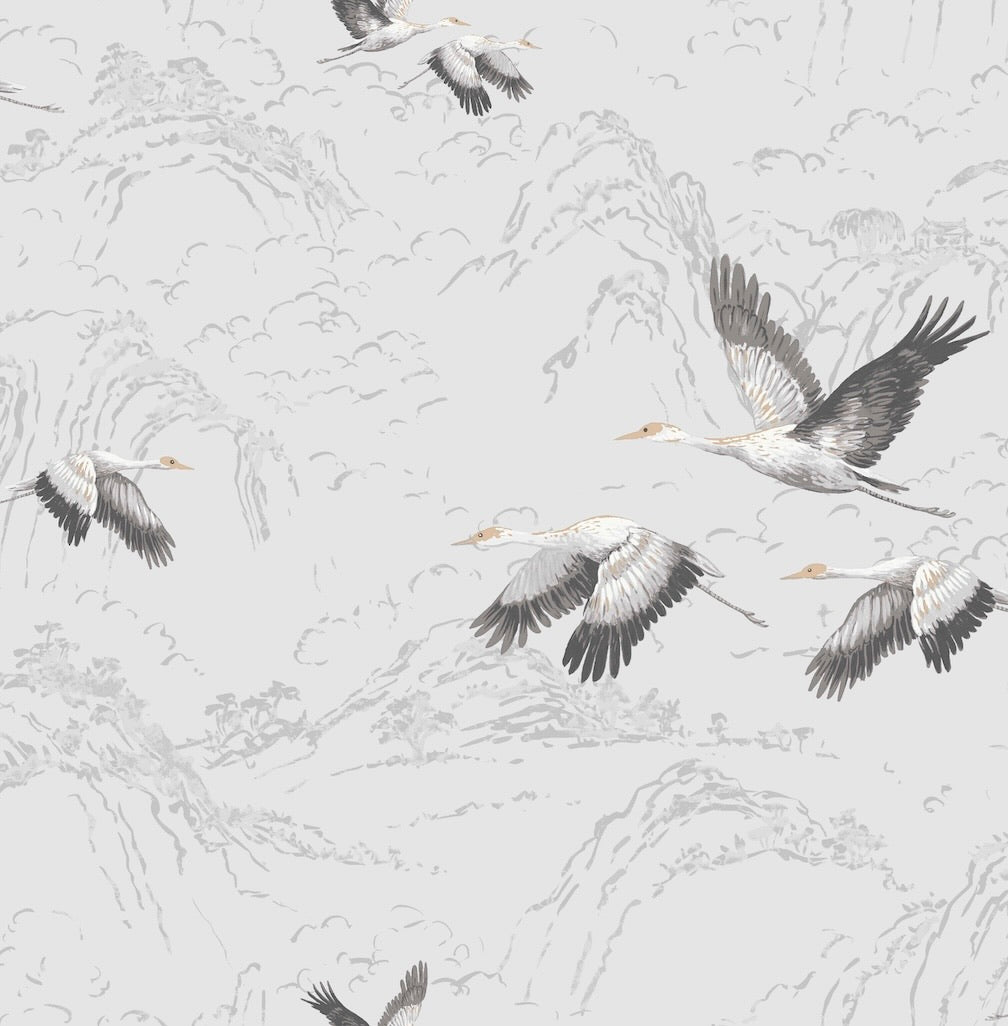 Laura Ashley Animalia Silver Wallpaper
