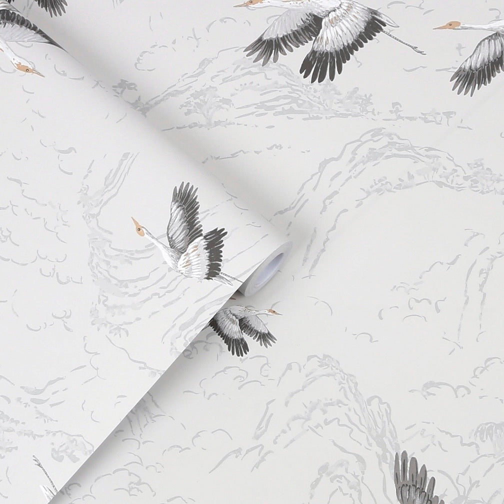 Laura Ashley Animalia Silver Wallpaper