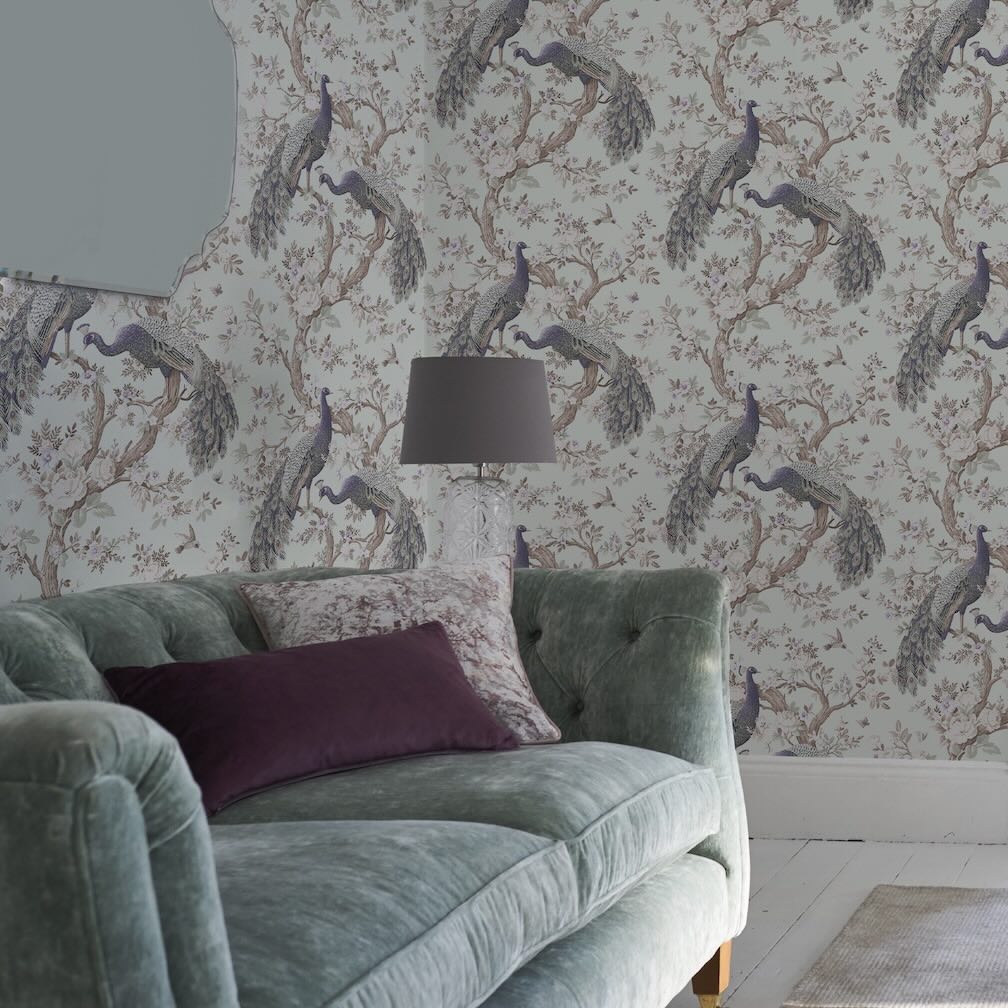Laura Ashley Belvedere Duck Egg Wallpaper
