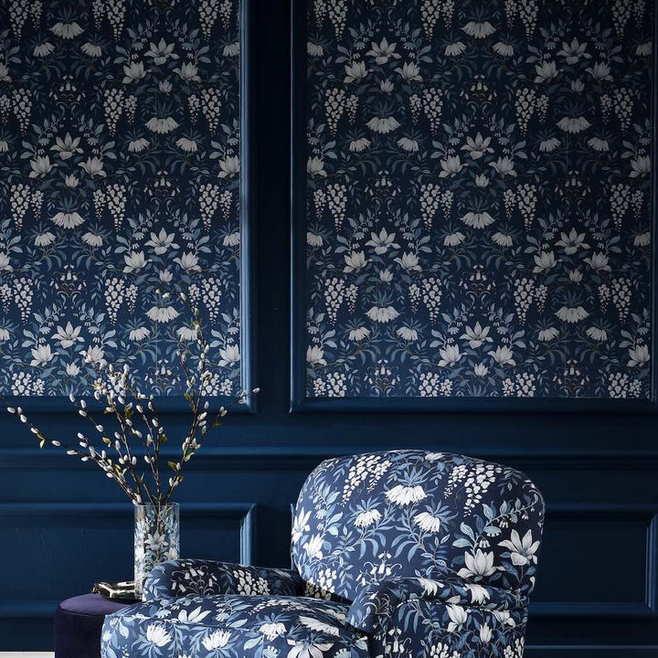 Laura Ashley Parterre Dusky Seaspray Wallpaper