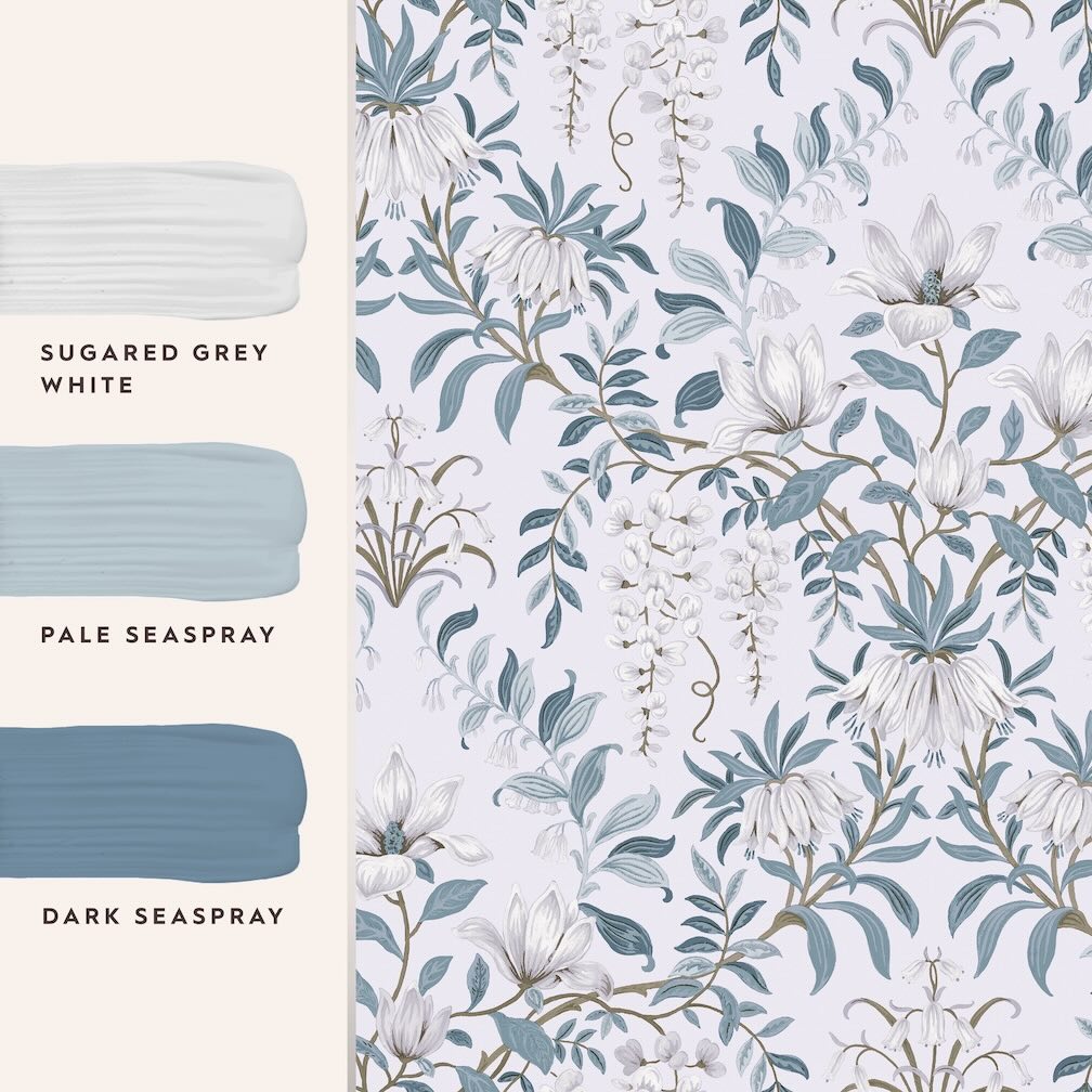 Laura Ashley Parterre Off White Wallpaper