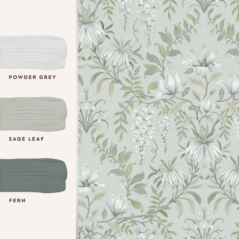 Laura Ashley Parterre Sage Wallpaper