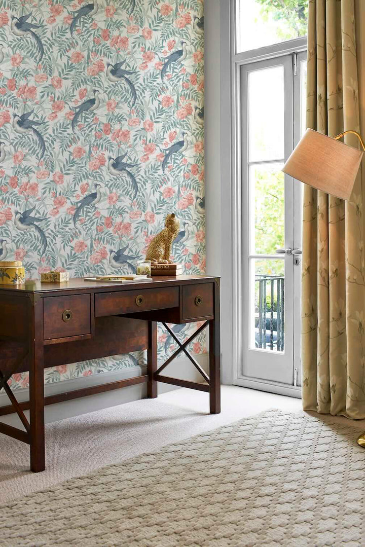 Laura Ashley Osterley Rosewood Wallpaper