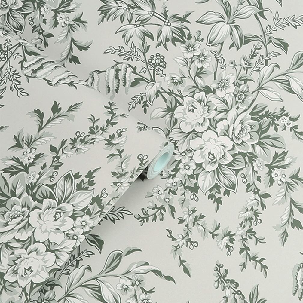 Laura Ashley Picardie Sage Wallpaper