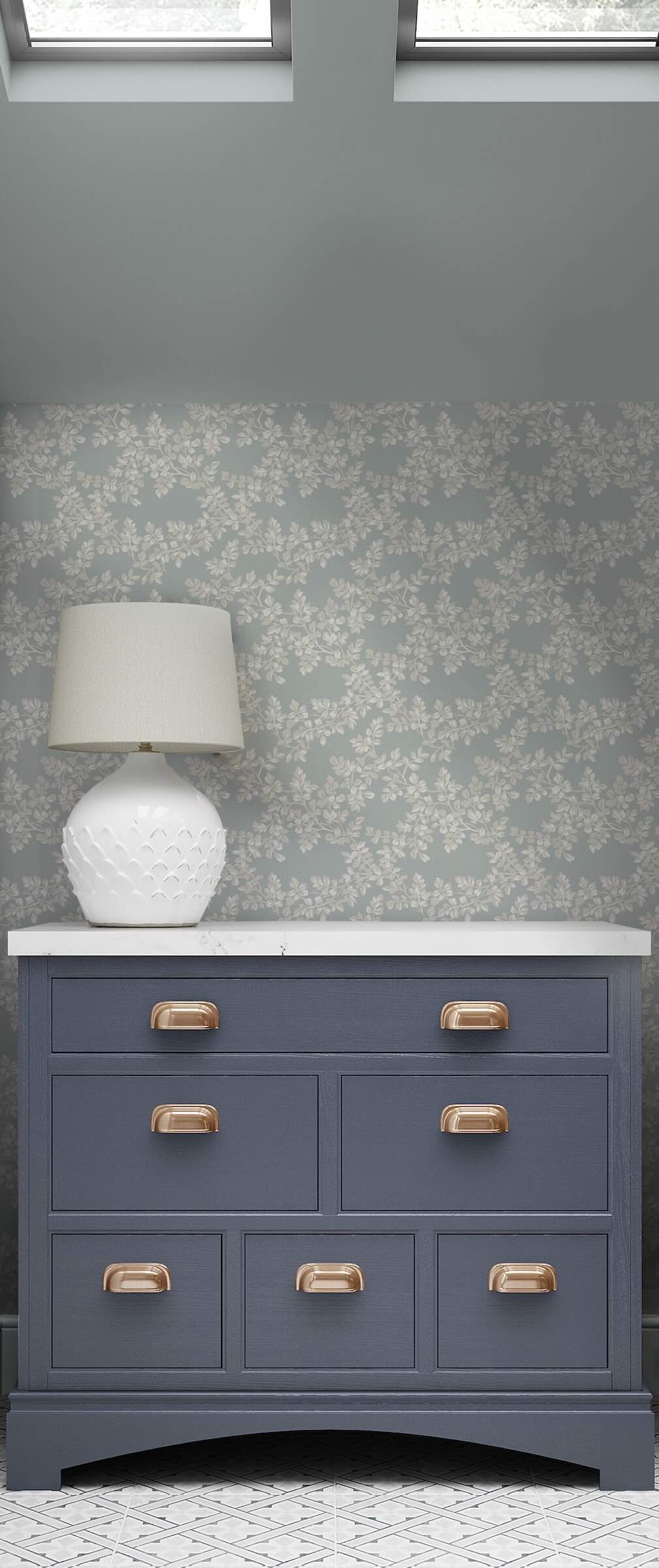 Laura Ashley Pale Seaspray Wallpaper