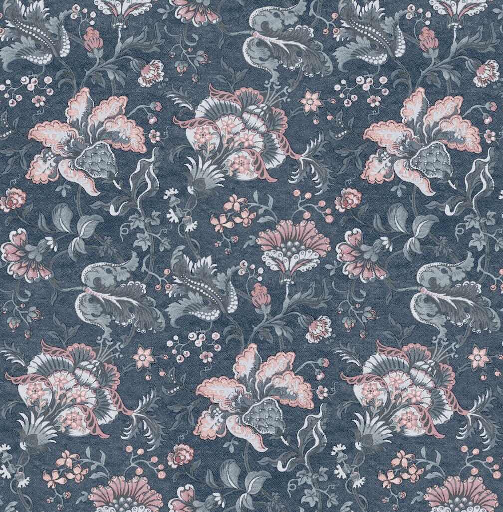 Laura Ashley Portia Dark Seaspray Wallpaper