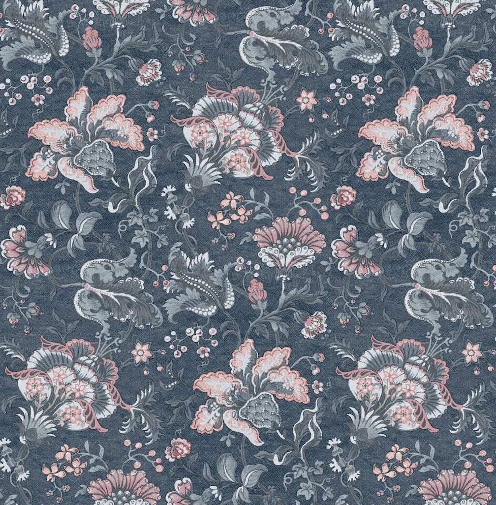 Laura Ashley Portia Dark Seaspray Wallpaper