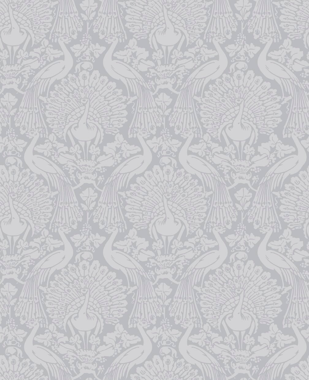 Laura Ashley Portia Pale Steel Wallpaper