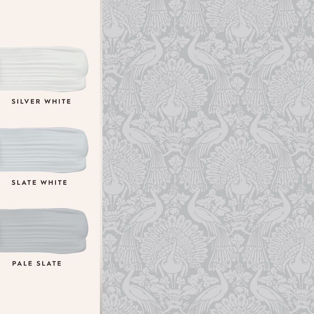Laura Ashley Portia Pale Steel Wallpaper