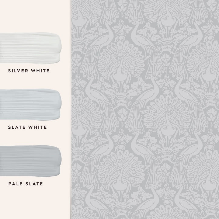 Laura Ashley Portia Pale Steel Wallpaper