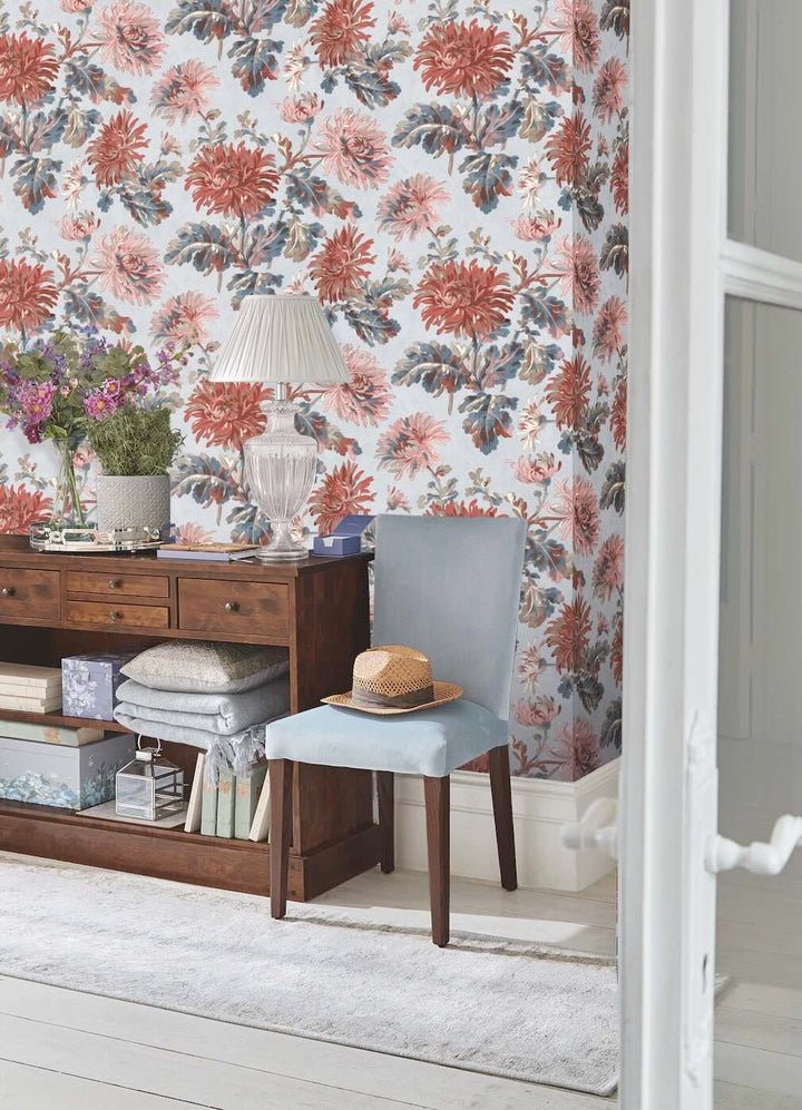 Laura Ashley Maryam Crimson Wallpaper