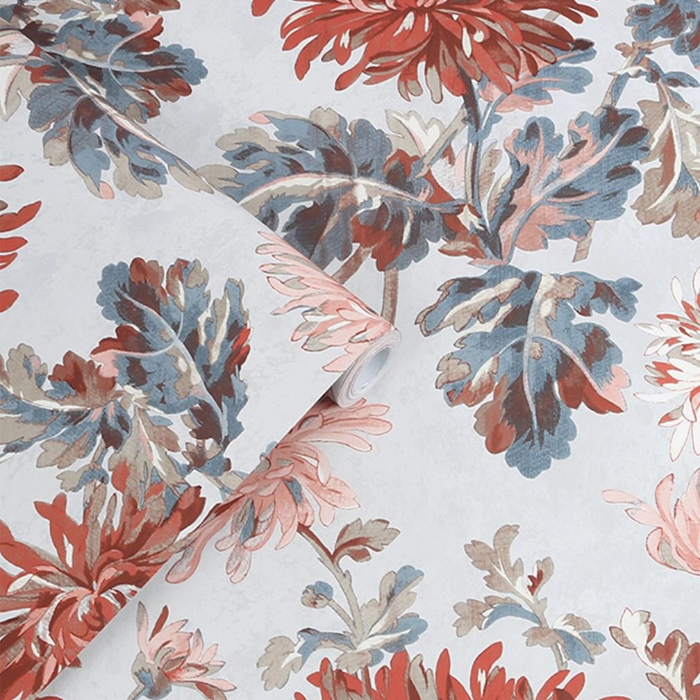 Laura Ashley Maryam Crimson Wallpaper