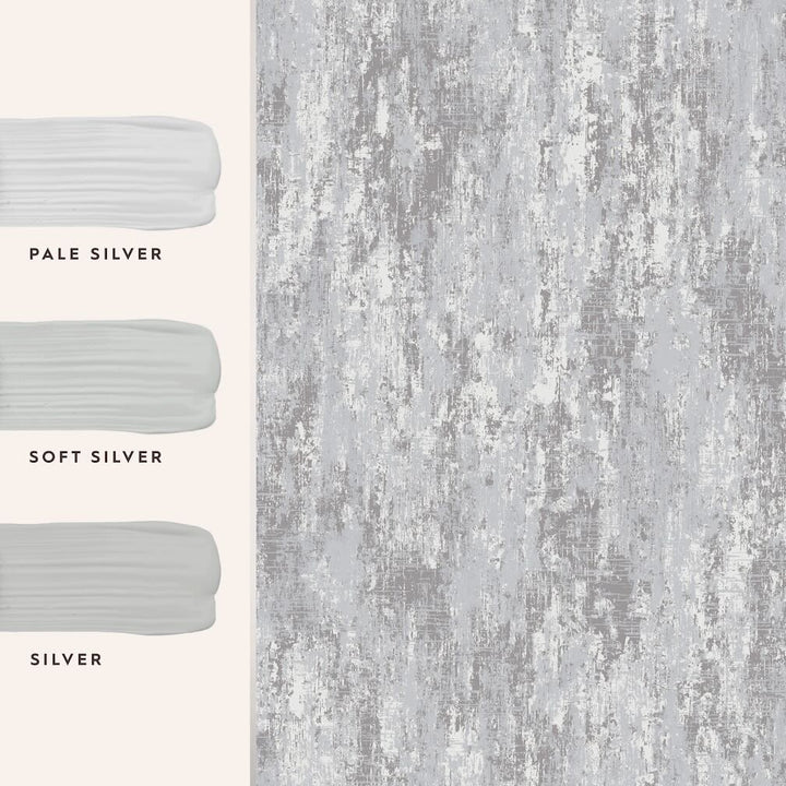 Laura Ashley Whinfell Silver Wallpaper