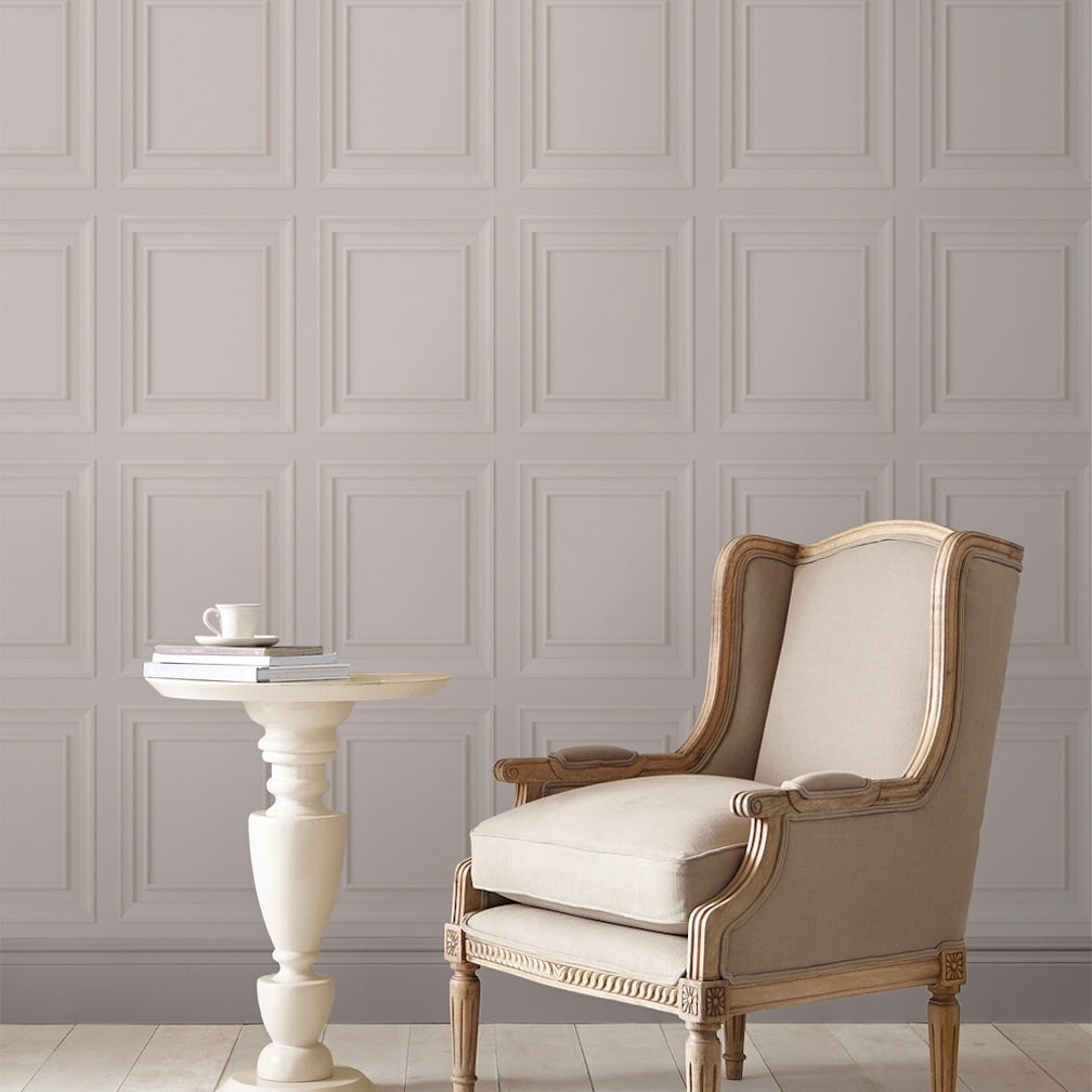 Laura Ashley Redbrook Wood Panel Dove Grey Wallpaper