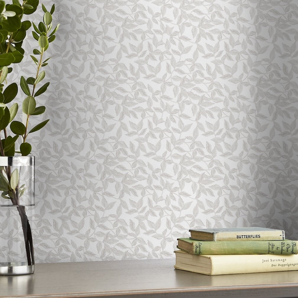Laura Ashley Erwood Dove Grey Wallpaper