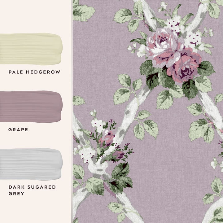 Laura Ashley Elwyn Grape Wallpaper