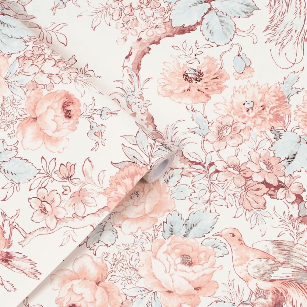 Laura Ashley Birtle Blush Wallpaper