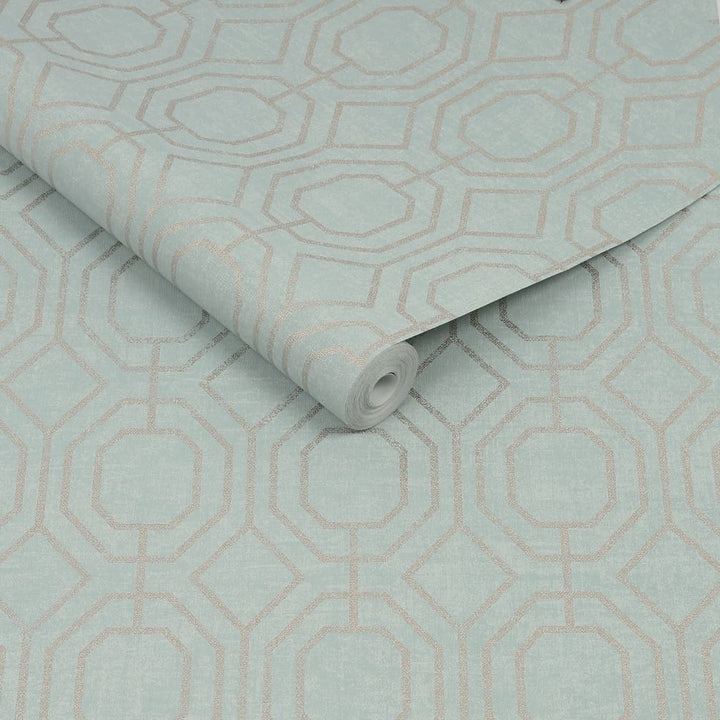 Superfresco Easy Luxe Geo Duck Egg Wallpaper