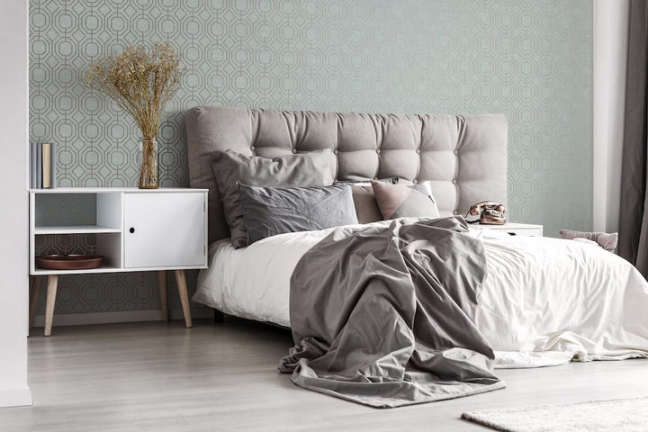 Superfresco Easy Luxe Geo Duck Egg Wallpaper