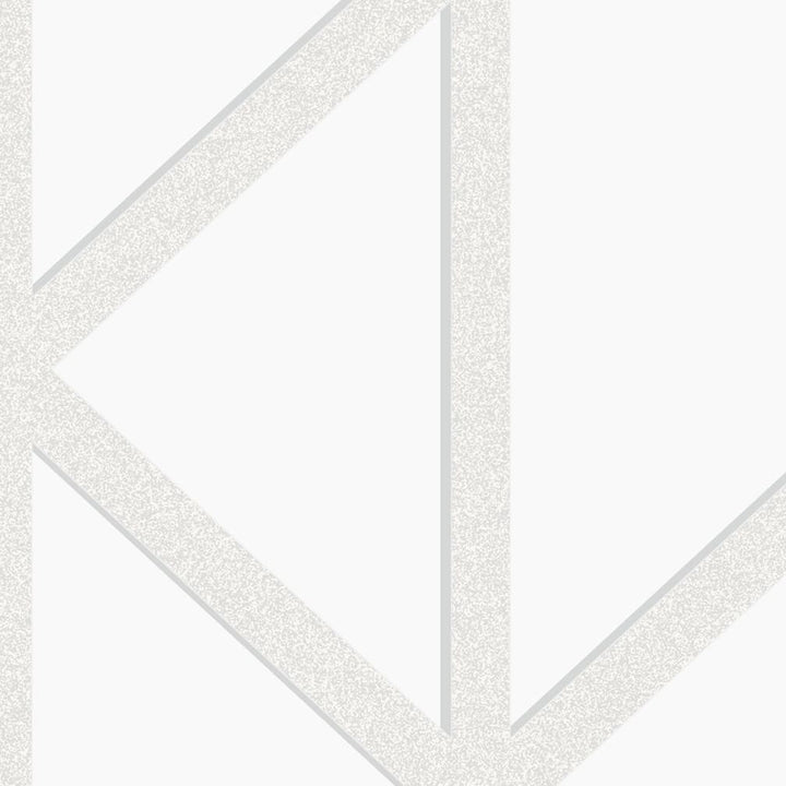 Geometric White Panel Wallpaper