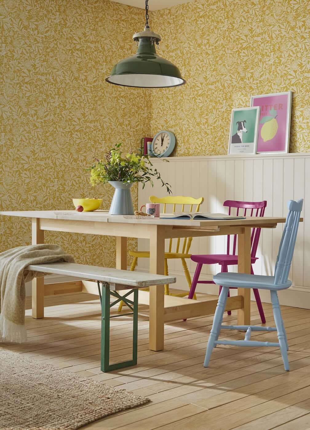 Joules Twilight Ditsy Antique Gold Wallpaper