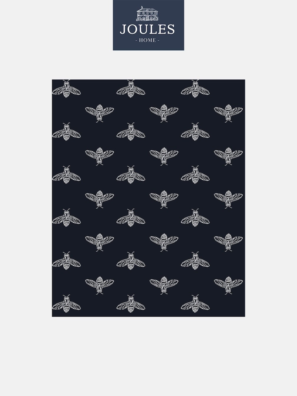 Joules Block Print Bee French Navy Wallpaper