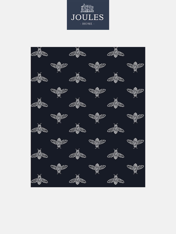 Joules Block Print Bee French Navy Wallpaper
