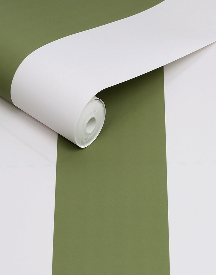 Joules Harborough Stripe Olive Green Wallpaper