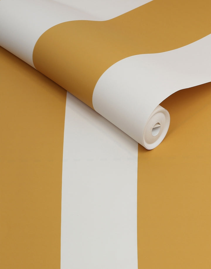 Joules Harborough Stripe Antique Gold Wallpaper