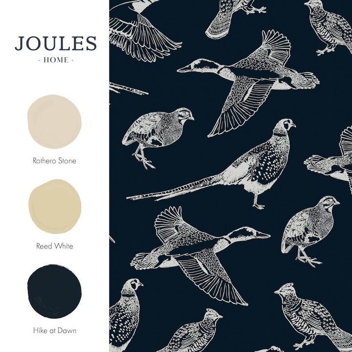 Joules Hunting Birds French Navy Wallpaper