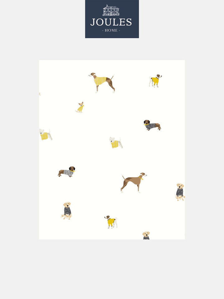 Joules Harbour dogs Creme Wallpaper
