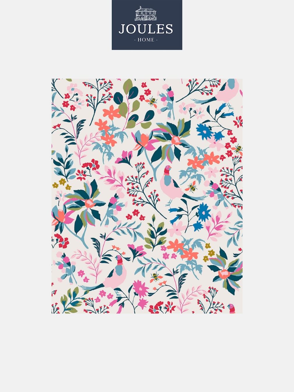 Joules Fields Edge Floral Antique Creme wallpaper