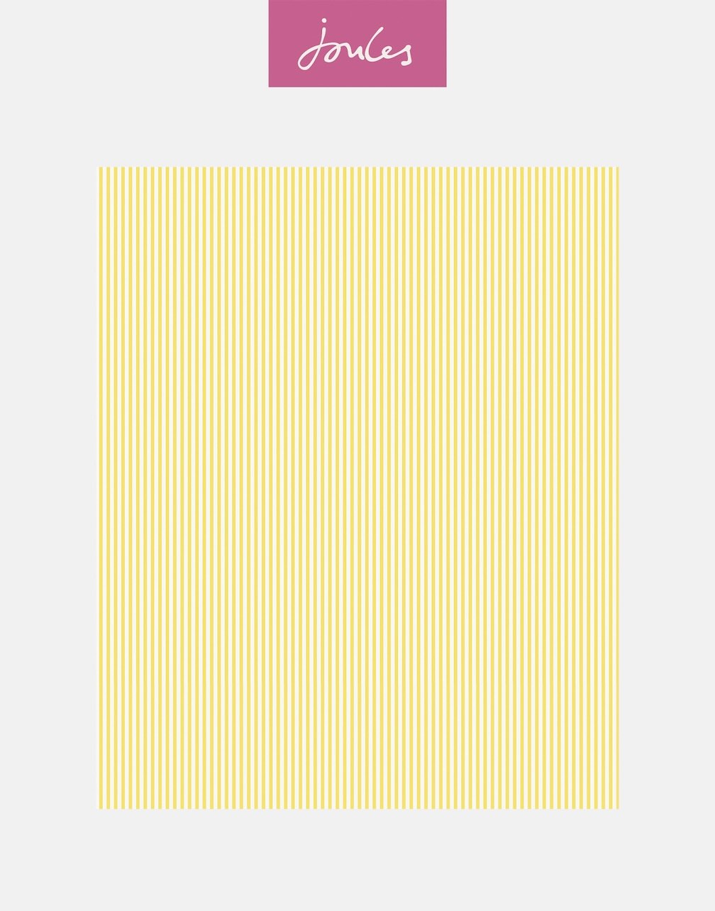 Joules Country Critters Ticking Stripe Lemon Wallpaper