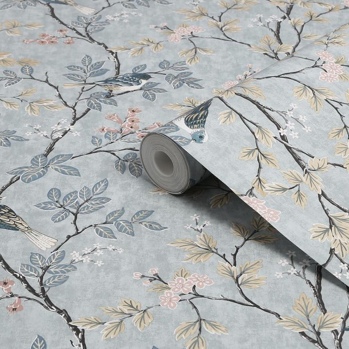 Superfresco Birds of a Feather Denim Wallpaper