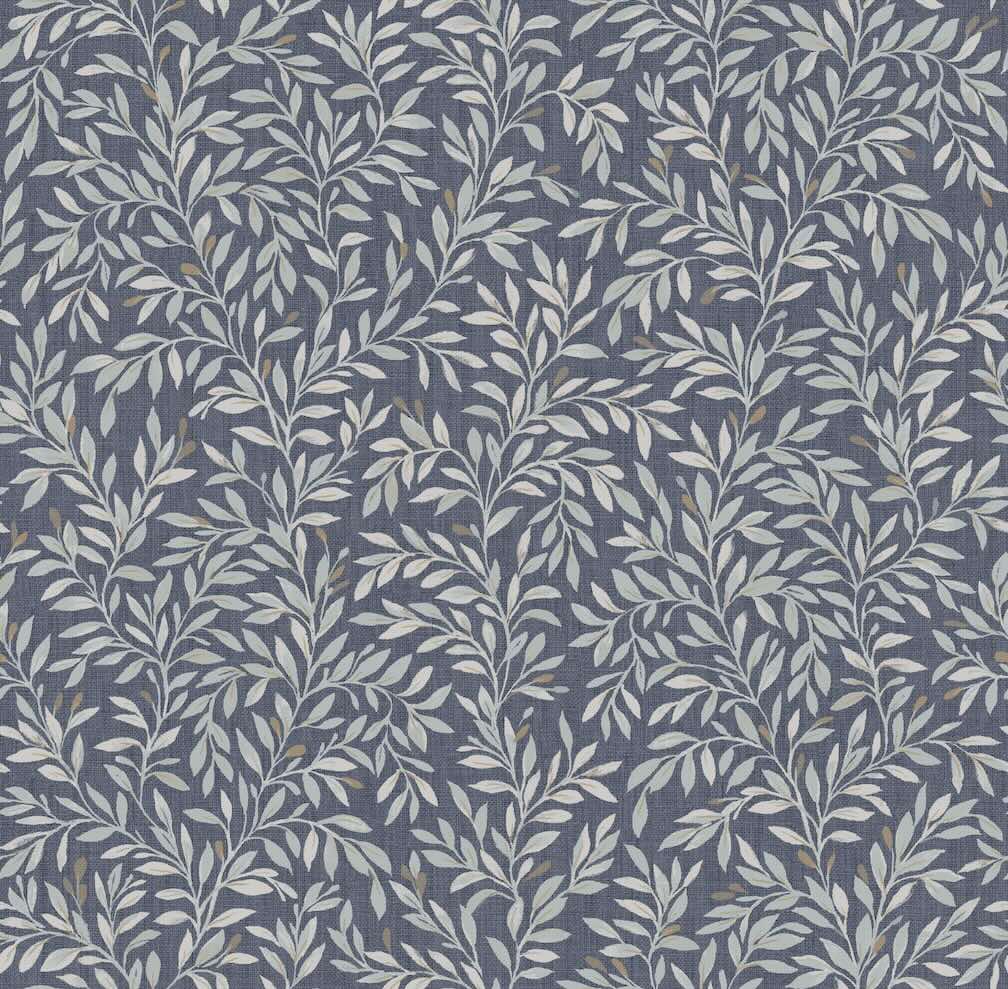 Next Ditsy Leaf Navy Wallpaper