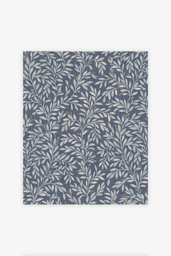 Next Ditsy Leaf Navy Wallpaper