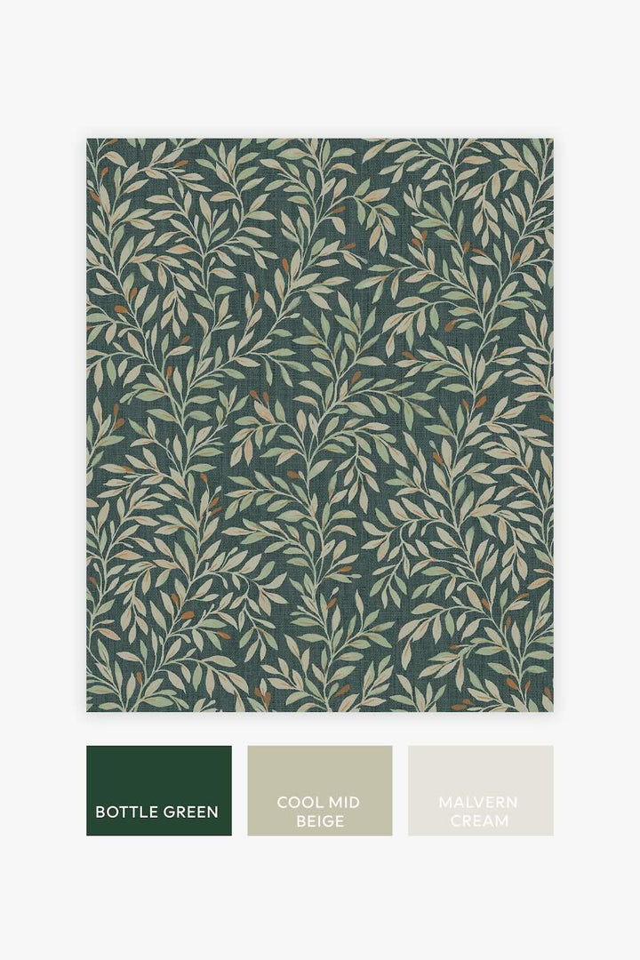 Next Ditsy Leaf Emerald Wallpaper